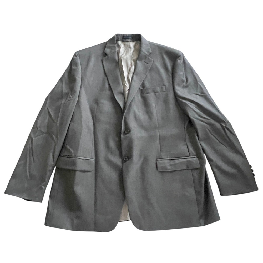 Lauren Ralph Lauren Blazer Mens 48R Gray Taupe Wool Sport Coat Business Jacket - Picture 2 of 12